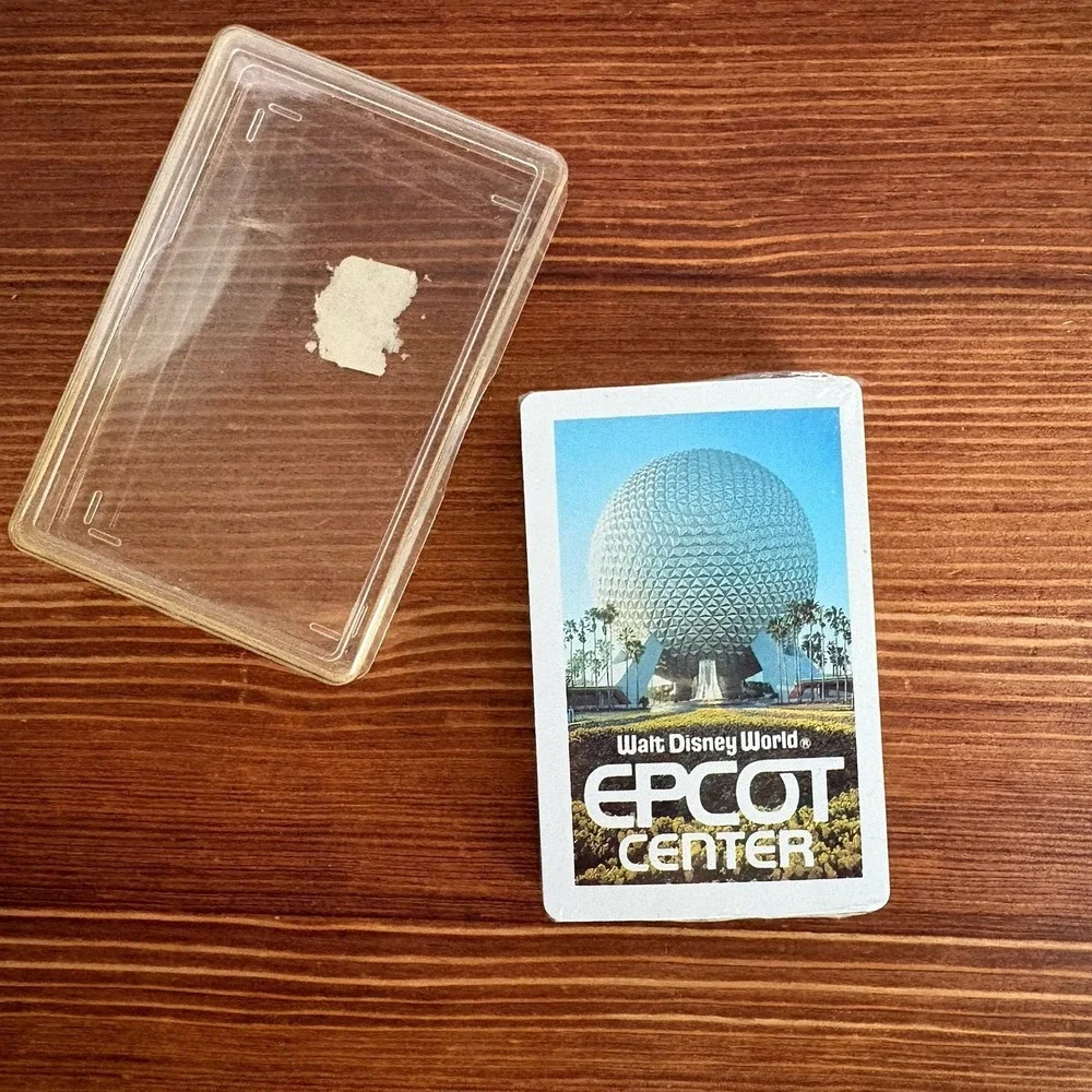 Walt Disney World EPCOT Center Playing Cards Sealed Deck w/ Plastic Case